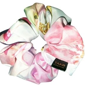 Tart Collections Pink and White Floral Hair Scrunchie.